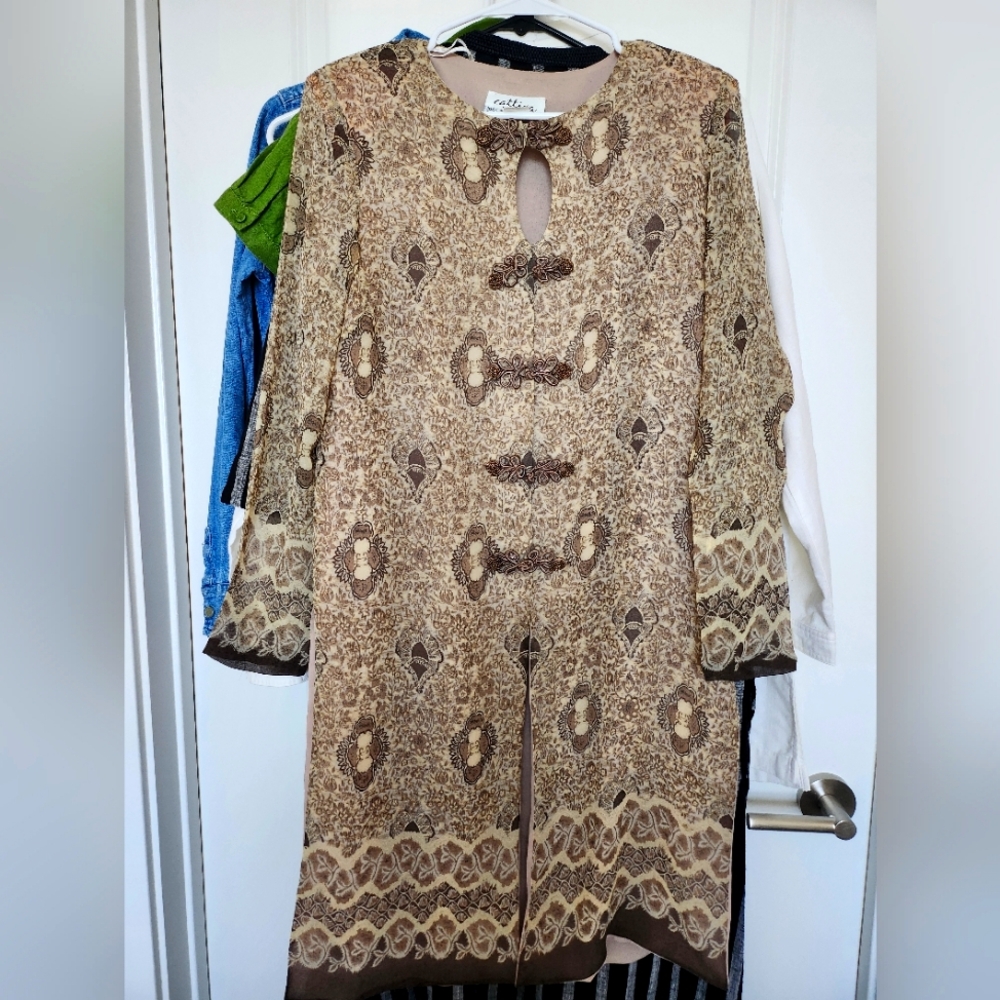 Vintage Cattiva 100% silk cover up